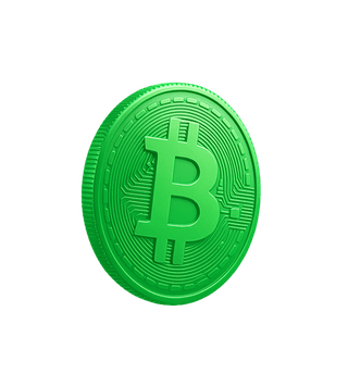 Floating card visualising analytics data for the crypto market